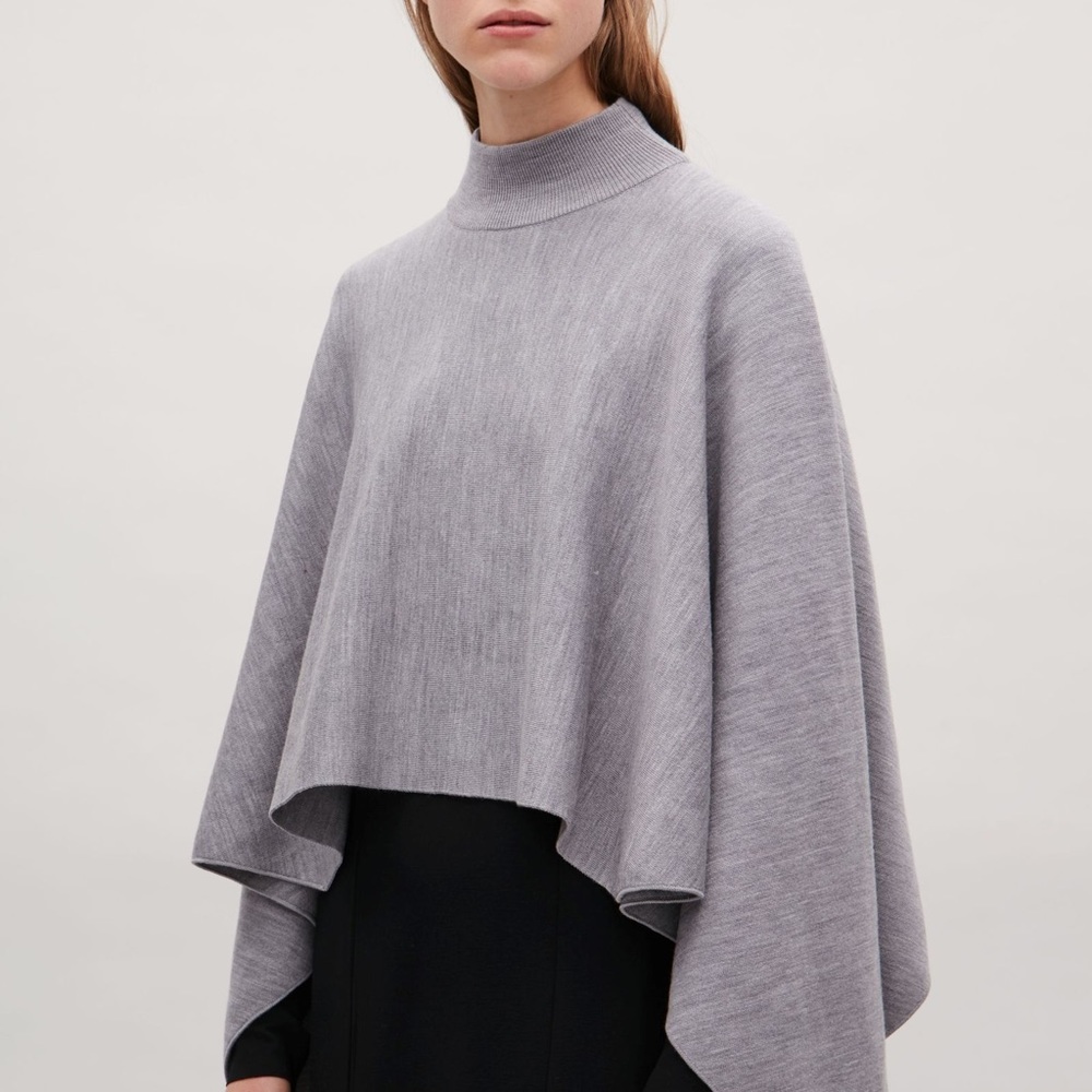 COS wool sweater cape